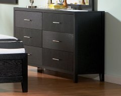 Grove Black Six-Drawer Dresser