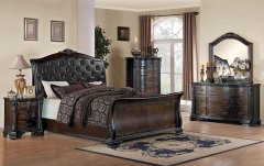 Maddison Brown Cherry Queen Bed
