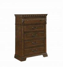 Satterfield Traditional Warm Bourbon Five-Drawer Chest