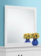 Louis Philippe White Dresser Mirror