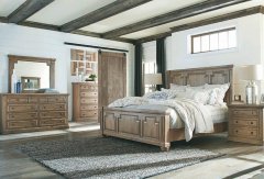 Florence Traditional Rustic Smoke Eastern King Bed