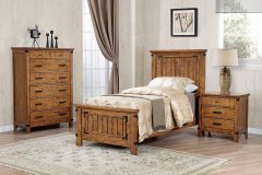 Brenner Rustic Honey Twin Bed