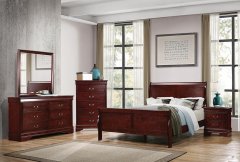 Louis Philippe Traditional Cherry Full Bed