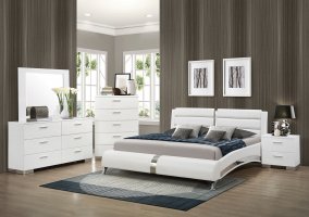 Felicity Contemporary White Eastern King 5-Pc.
