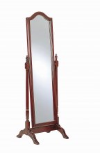 Traditional Red Brown Floor Mirror