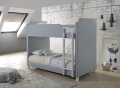 Gilroy Traditional Grey Twin-over-Twin Bunk Bed