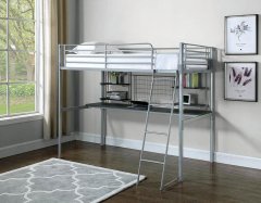 Boltzero Contemporary Silver Twin Loft Bunk Bed