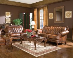 Victoria Traditional Tri-Tone Two-Piece Living Room Set
