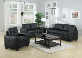 Jasmine Casual Black Two-Piece Living Room Set