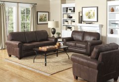 Allingham Traditional Brown Two-Piece Living Room Set