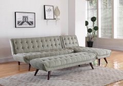 Natalia Mid-Century Modern Dove Grey Sofa