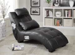Accent Seating Modern Black Chaise