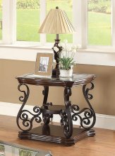 Occasional Traditional Dark Brown End Table