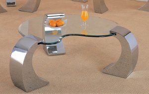 Romanus Contemporary Silver Coffee Table