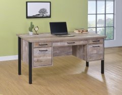 Samson Rustic Weathered Oak Office Desk