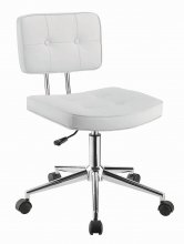 Modern White Armless Office Chair