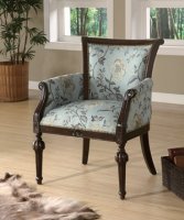 900220 Accent Chair (Blue Floral Pattern)