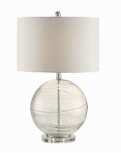 Contemporary Clear Round Table Lamp