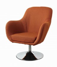 Contemporary Orange Accent Chair
