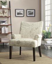 Casual Off-White Accent Chair