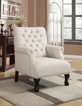 Casual Oatmeal Accent Chair