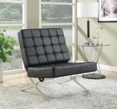 Black and Chrome Accent Chair