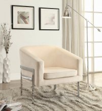 Contemporary Cream Accent Chair