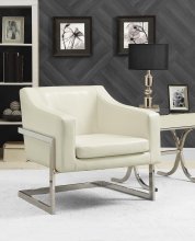 Contemporary Off-White Accent Chair
