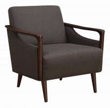Mid-Century Modern Brown Accent Chair