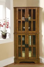 Traditional Warm Brown Curio Cabinet