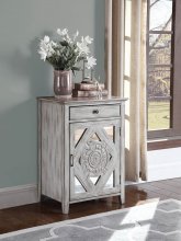 Traditional Distressed Grey Accent Cabinet